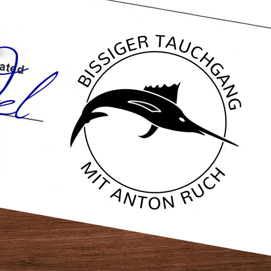Runder Tauchstempel - Schwertfisch