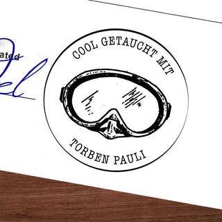 Tauchstempel im Vintage Look - Taucherbrille