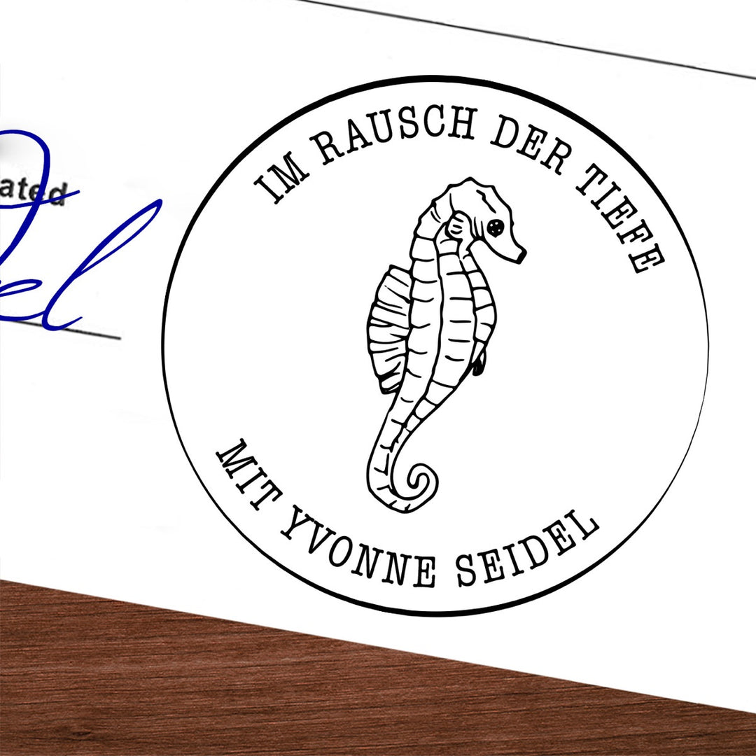 Tauchstempel im Vintage Look - Seepferdchen